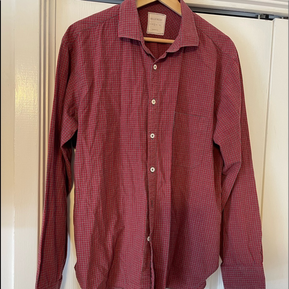 Billy Reid Plaid Button Down Shirt